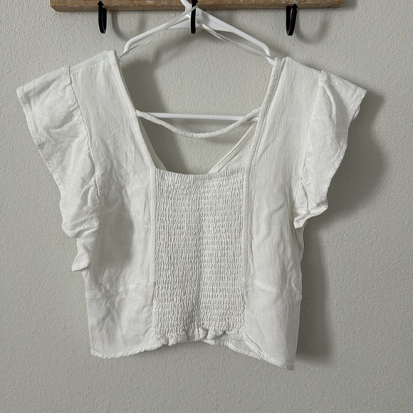 White Button-Front Top - Picture 5 of 7